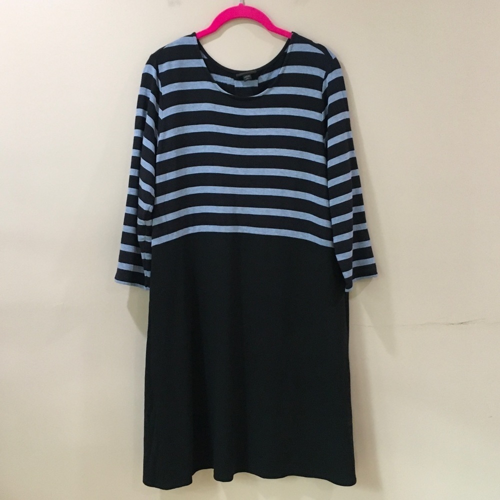 J.jill wearever striped tunic dress